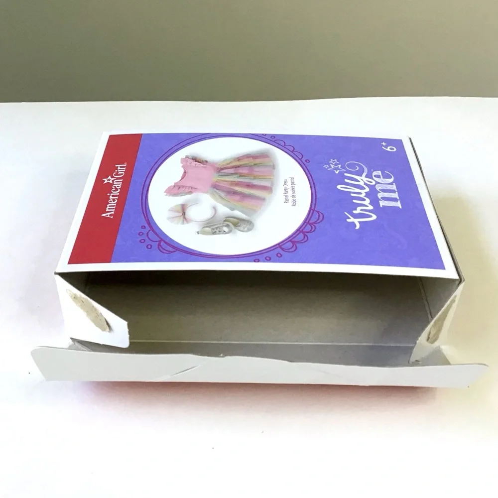 EMPTY BOX for American Girl Truly Me Accessory - Pastel Party Dress Outfit